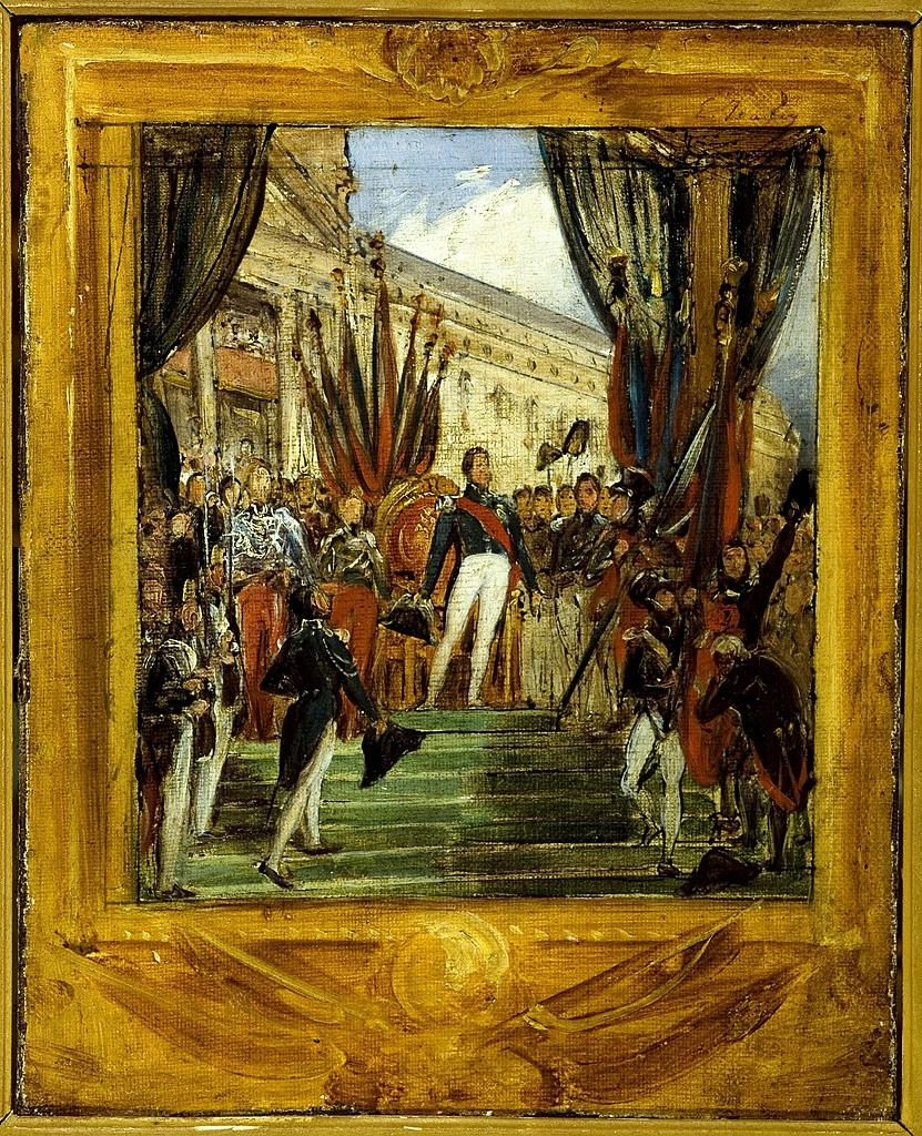 16-Joseph-Désiré Court-Louigi Filippo che distribuisce le bandiere alla Guardia Nazionale di Parigi e periferia, al Champ-de-Mars - Musée Carnavalet, Parigi  